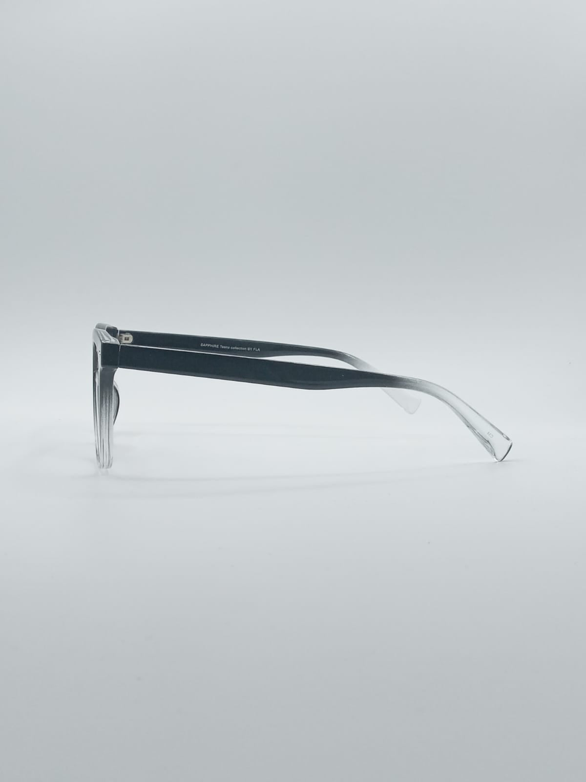 Acetate Black & White Frame Men's Optics-046