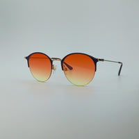 Vibrant Sunset Gradient Round Sunglasses-221