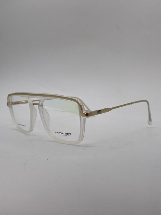 Matt white plastic square optics-468