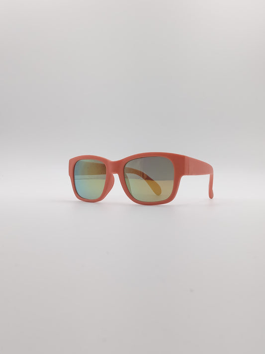 Acetate Orange Frame Kids Sunglasses-064