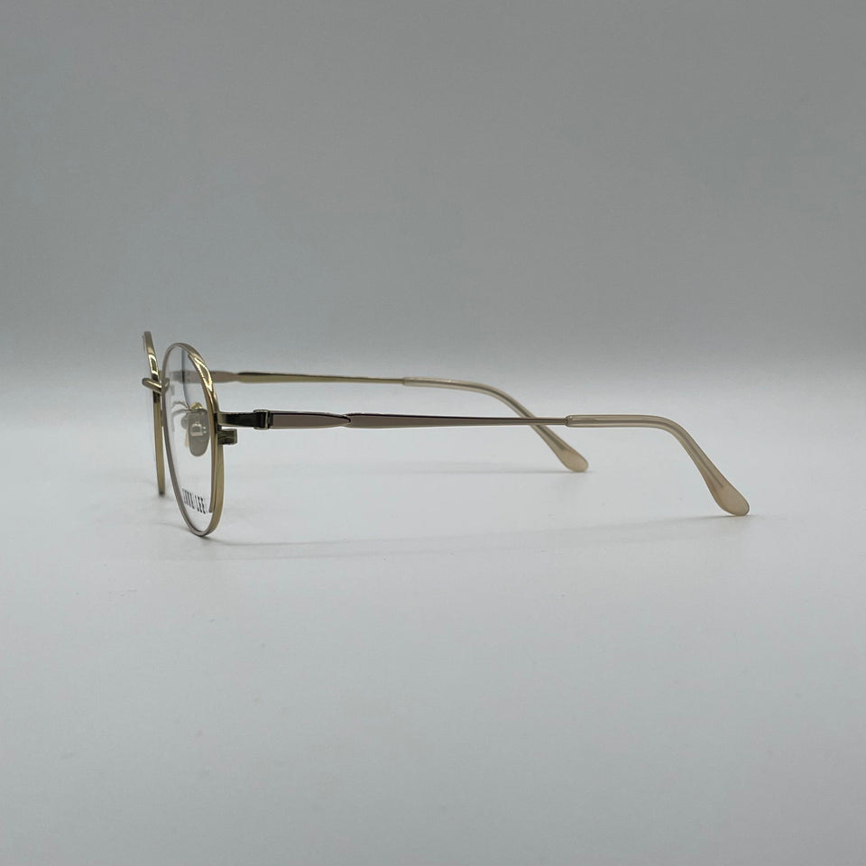 Circular Thin Golden Frame Unisex Optics-315