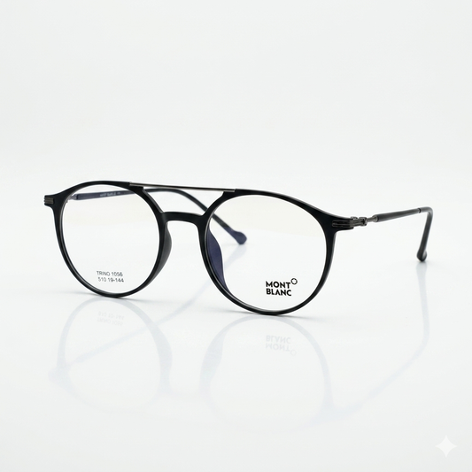 Circular Black Frame Optics-339