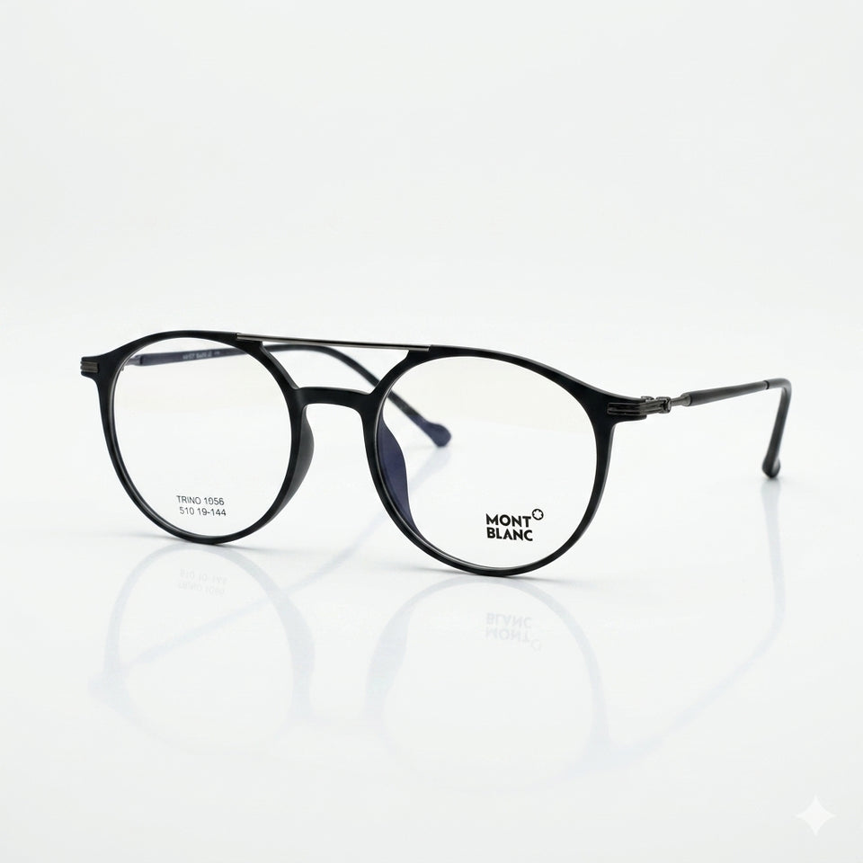 Circular Black Frame Optics-339