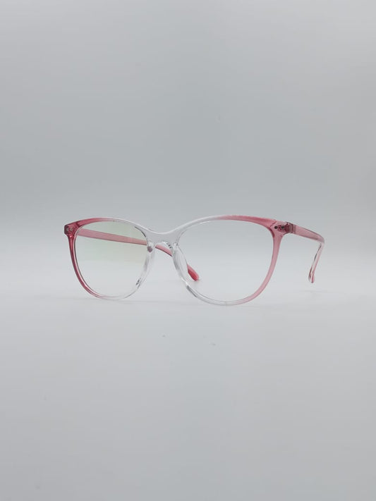 Cat Eye White & Pink Frame Women's Optics-087