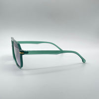 Retro Aviator Green Frame Men's Sunglasses-147