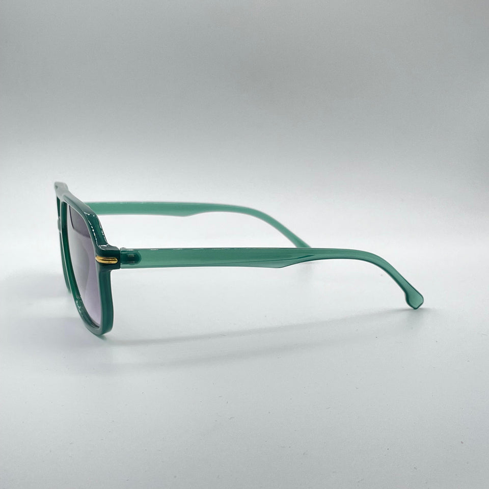 Retro Aviator Green Frame Men's Sunglasses-147