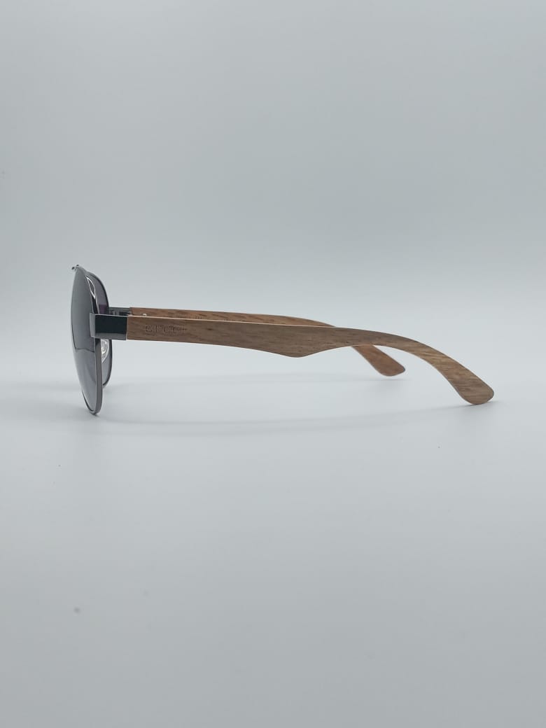 Aviator Thin Black Frame Unisex Sunglasses-005
