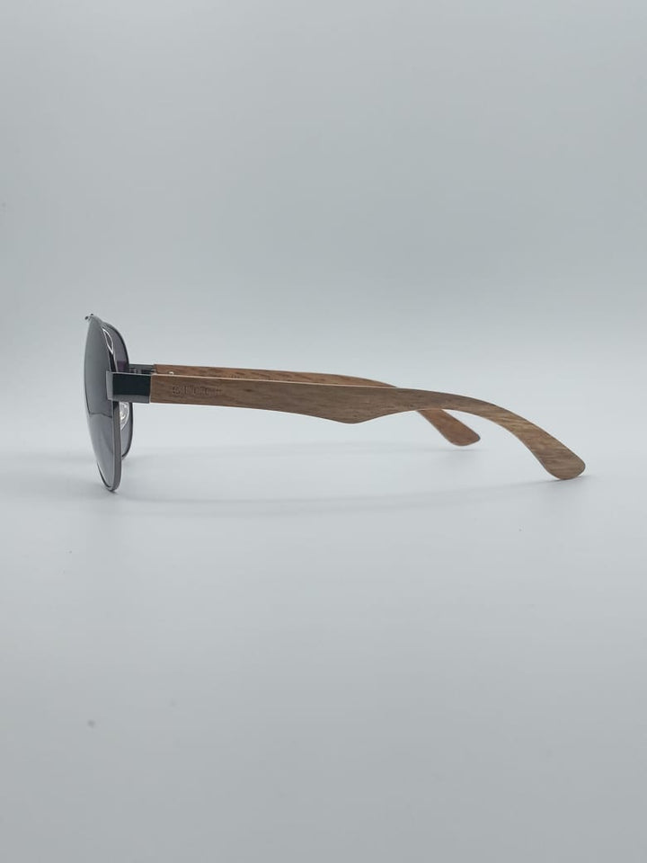 Aviator Thin Black Frame Unisex Sunglasses-005