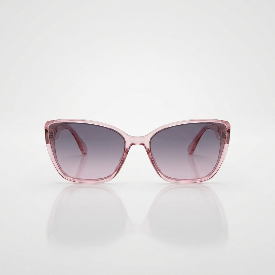 Cat Eye Pink Frame Women's Sunglasses-144