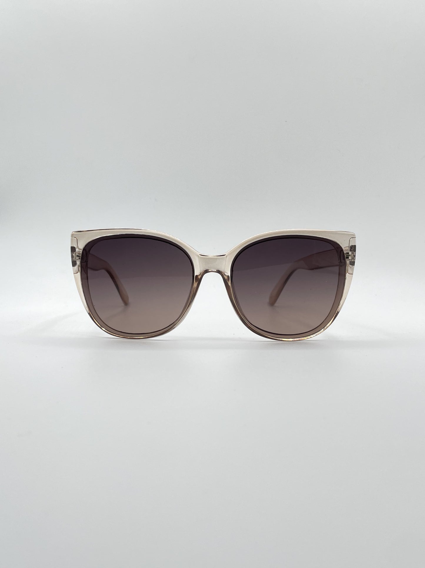 Cat Eye Light Golden Frame Women's Sunglasses-079