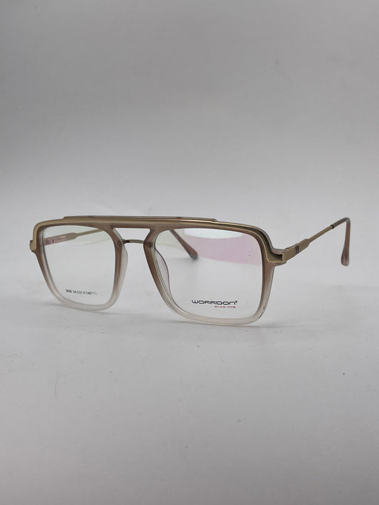 Matt brown double shade plastic square optics-469