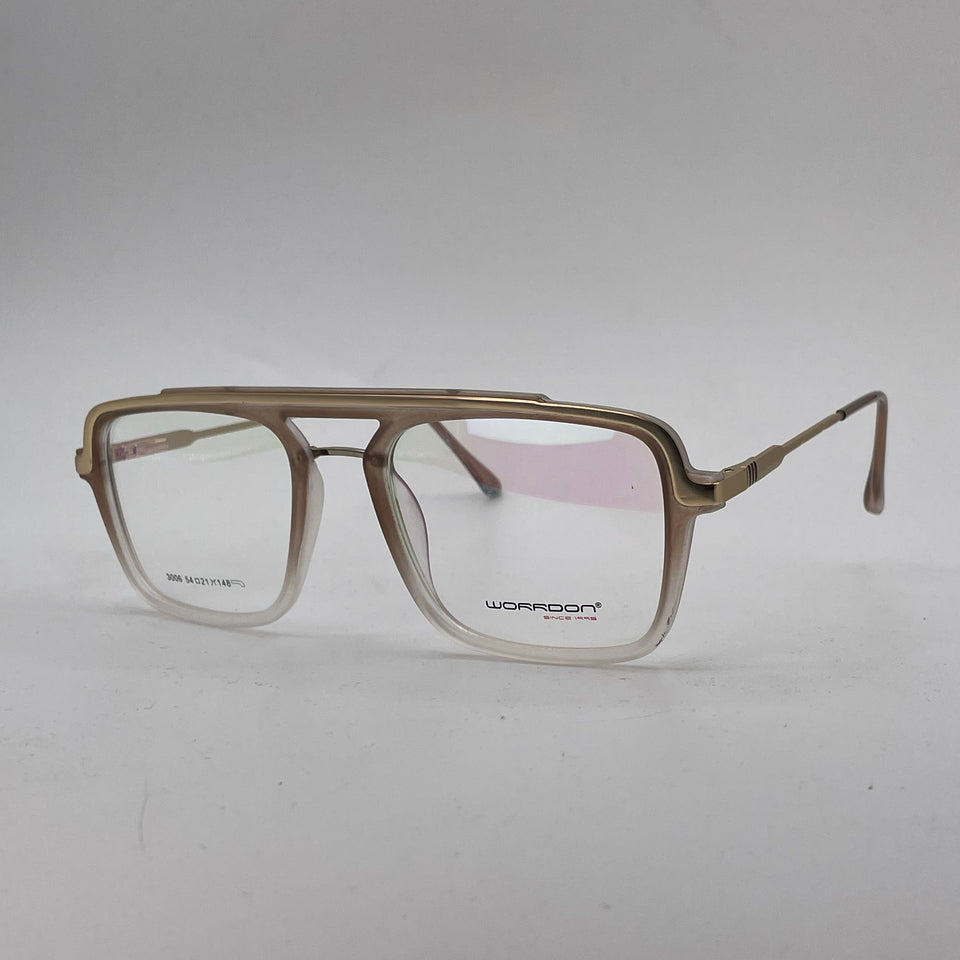 Matt brown double shade plastic square optics-469