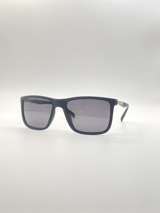 Acetate Dark Blue Frame Men's Sunglasses-108