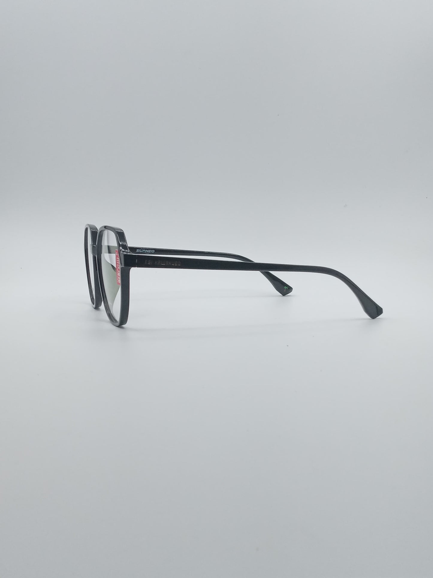 Soft Square Black Frame Unisex Optics-157