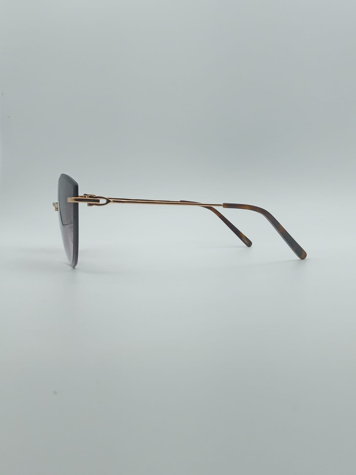 Cat Eye Frame Women's Sunglasses-031