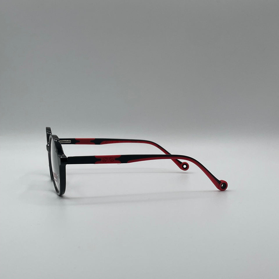 Soft Square Red & Black Frame Kids Optics-300