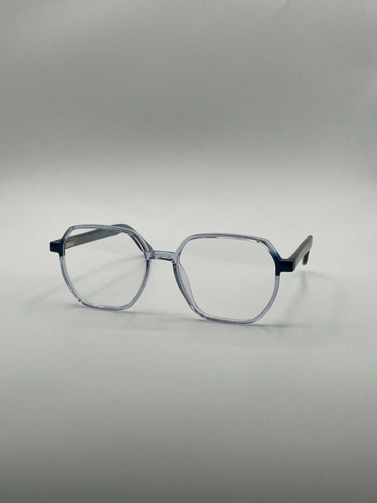 Soft Square Translucent Blue Frame Women's Optics-360