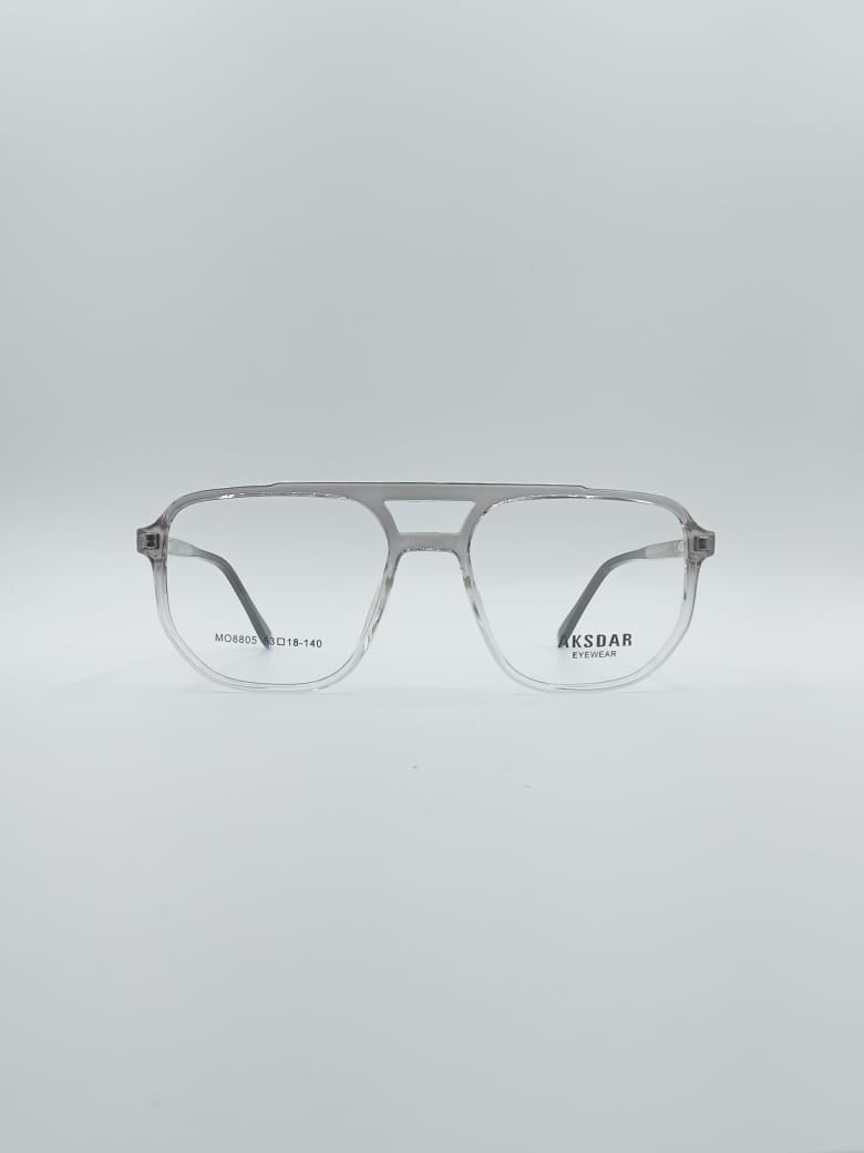 Geometrical Grey & White Frame Men's Optics-111