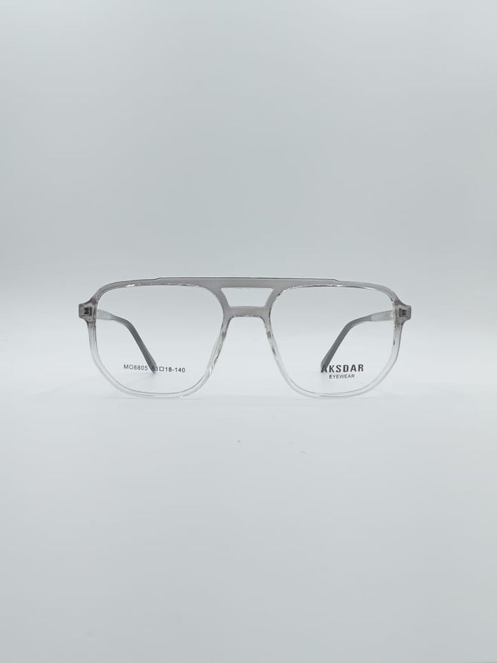 Geometrical Grey & White Frame Men's Optics-111