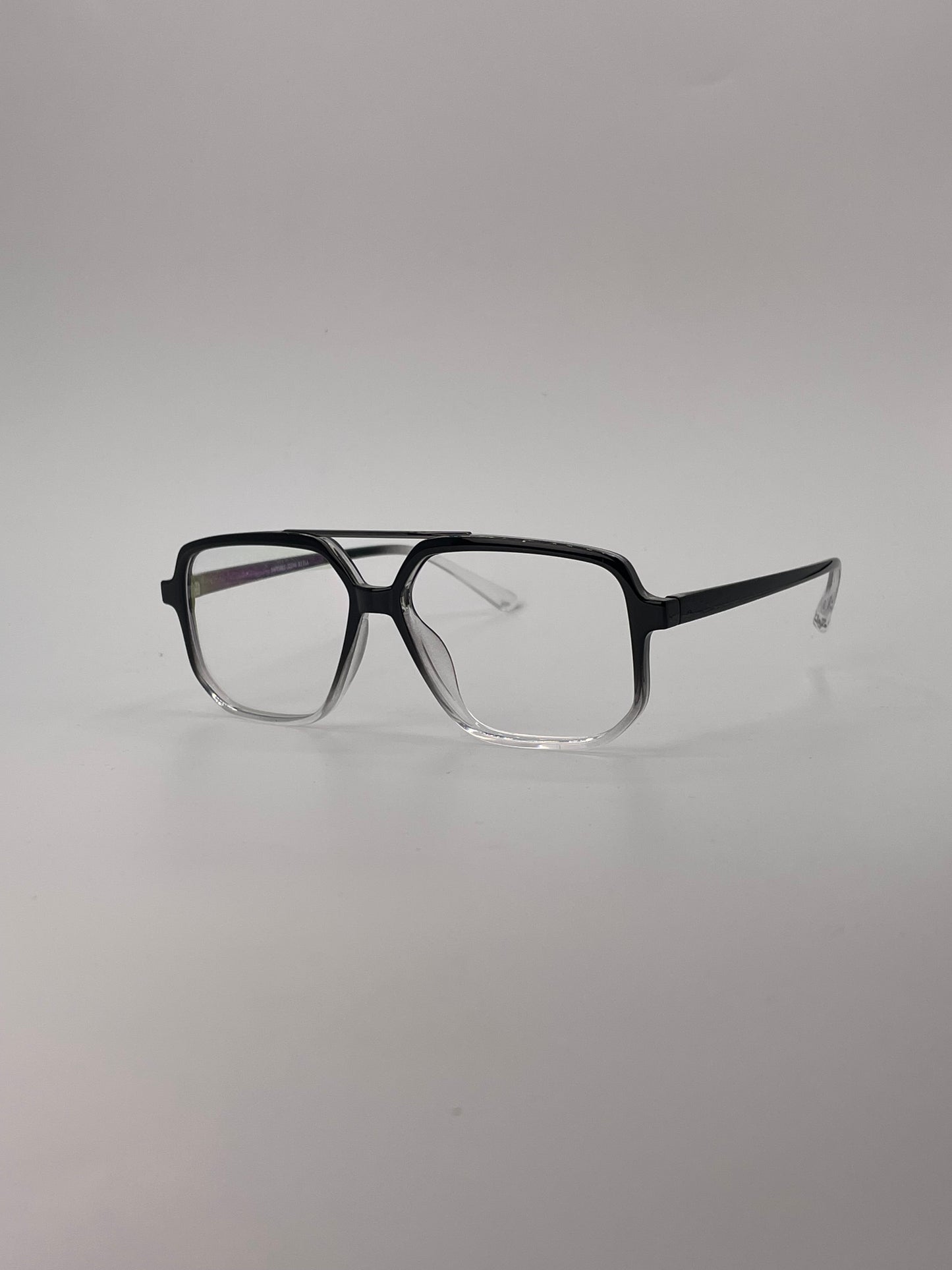 Square double-bridge Frame Optics-437