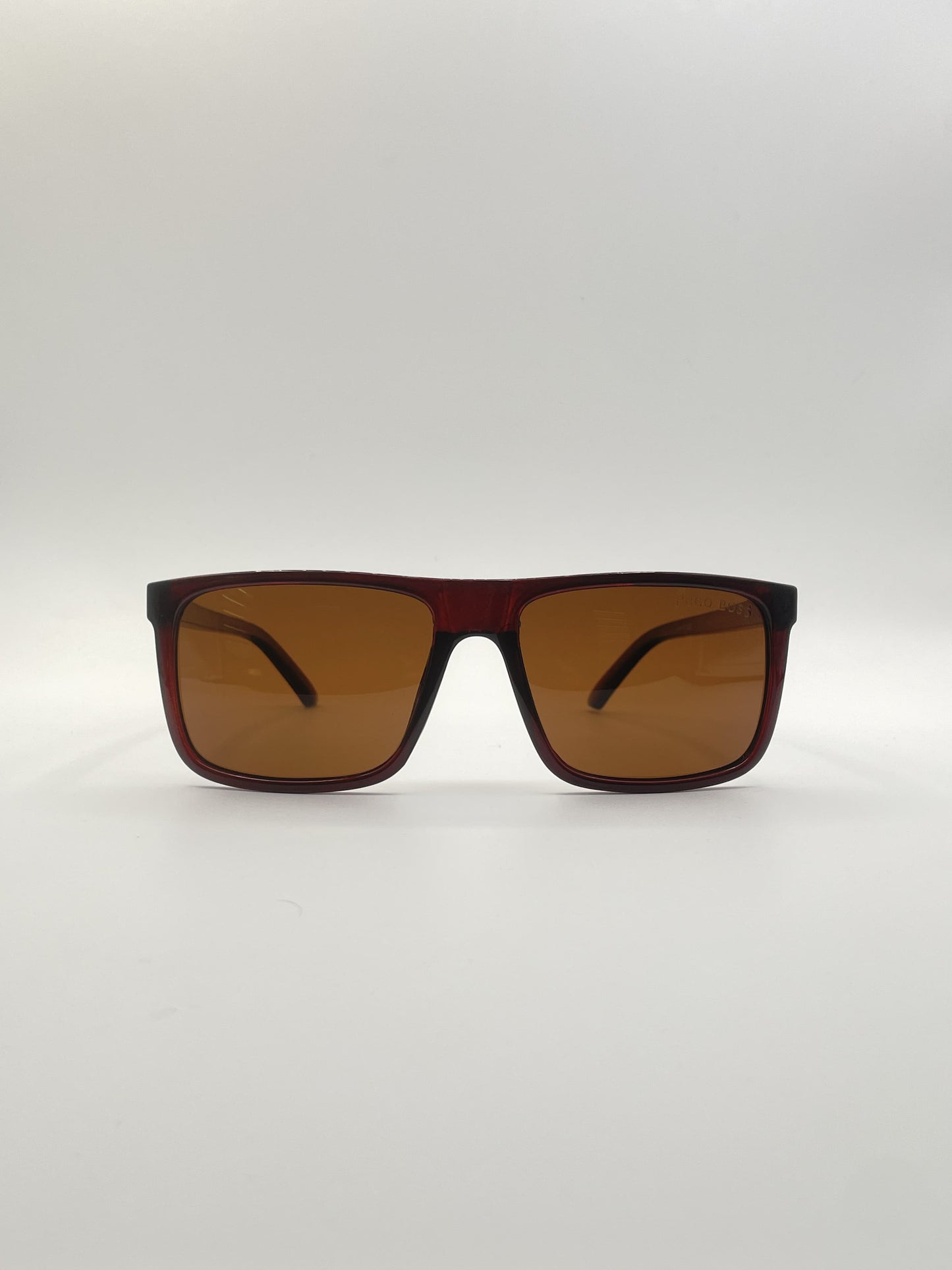 Acetate Maroon Frame Men's Sunglasses-107