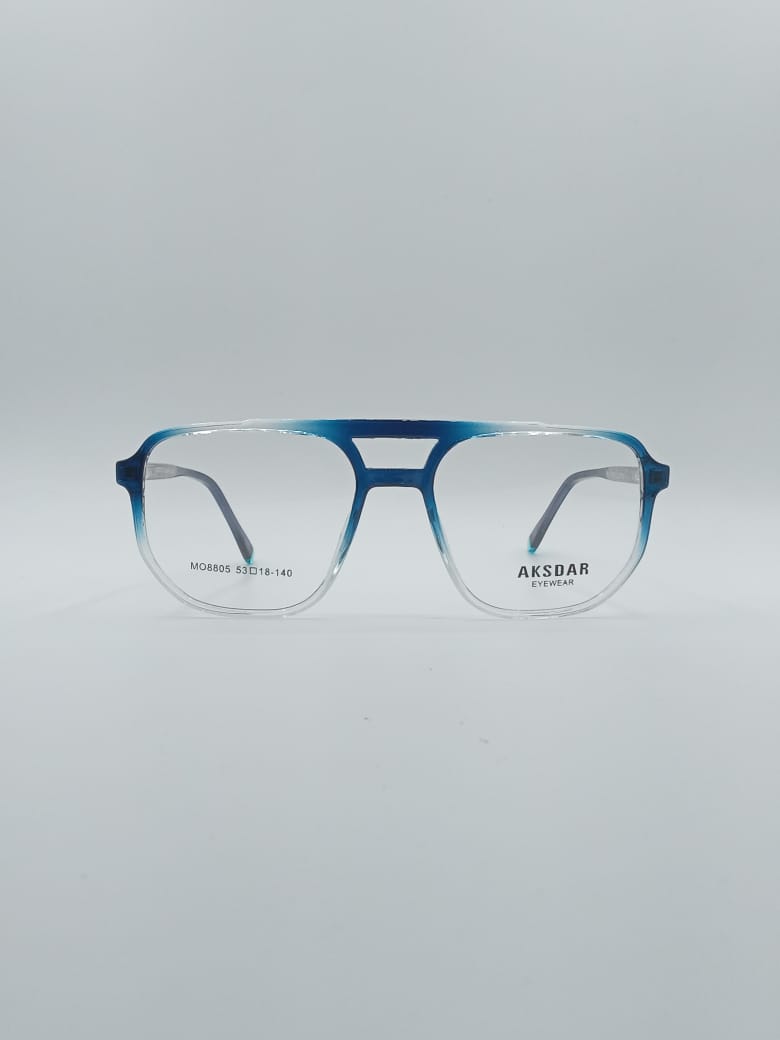 Geometrical Blue & White Frame Men's Optics-119