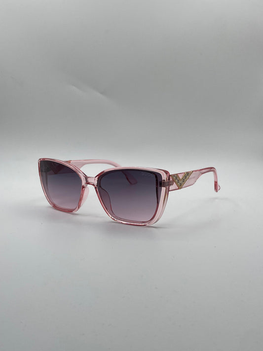Cat Eye Pink Frame Women's Sunglasses-144