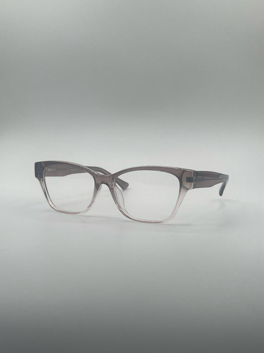 Cat Eye Grey Translucent Frame Women's Optics-380