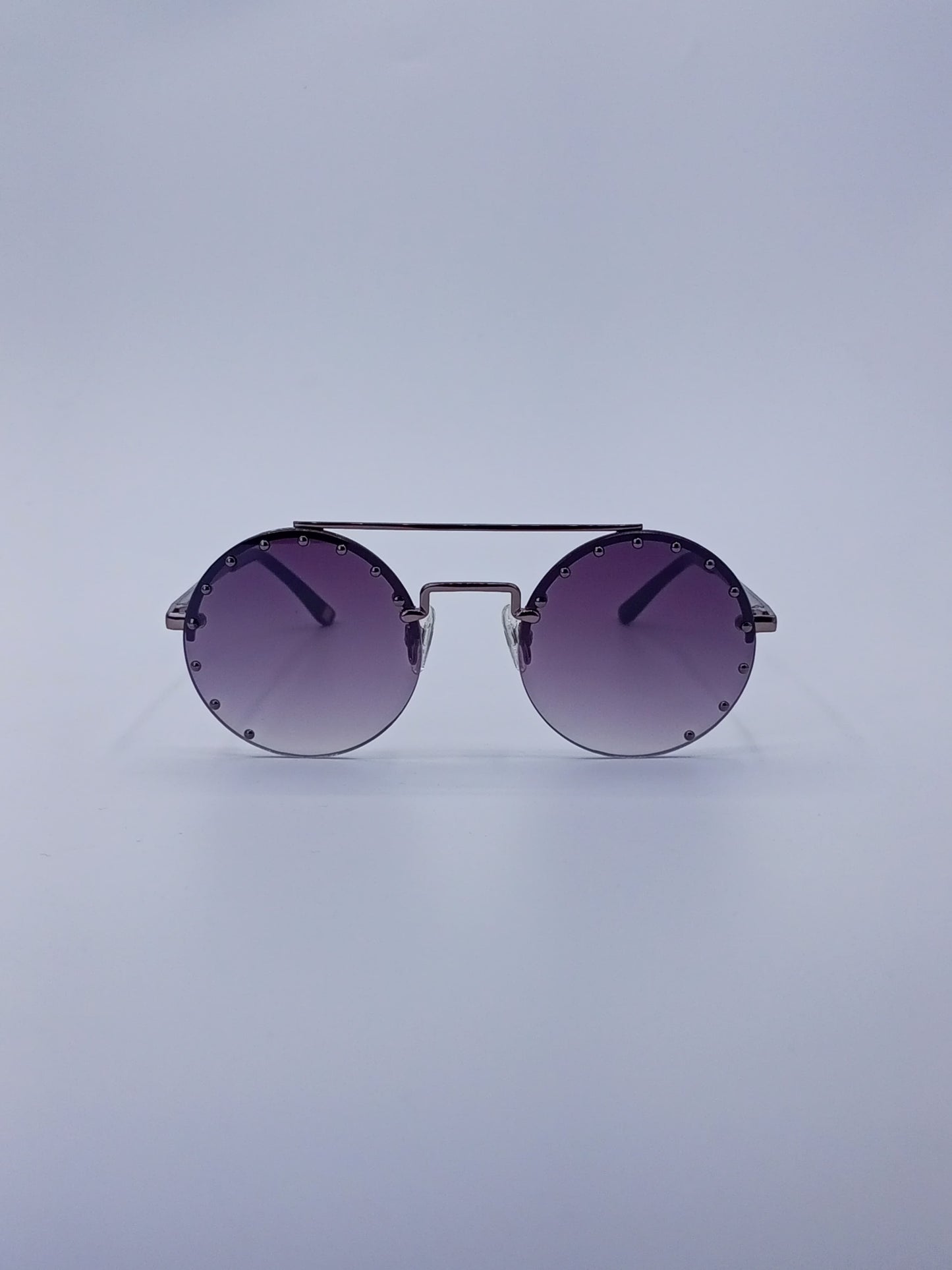 Purple Gradient Round Sunglasses-224