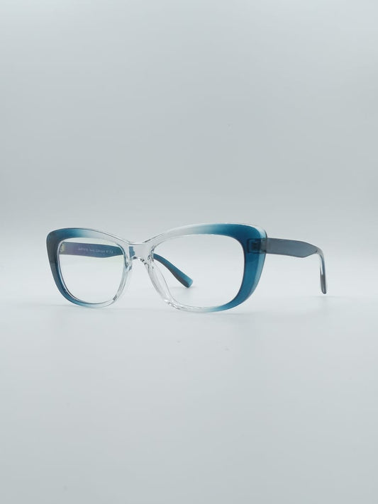 Cat Eye Blue & White Frame Women's Optics-091