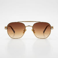 Circular Golden Frame Sunglasses-135