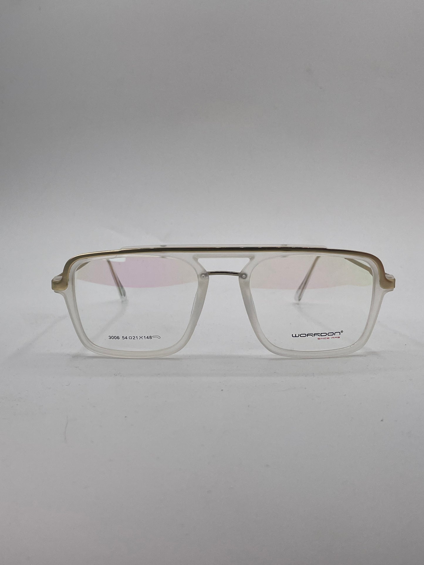 Matt white plastic square optics-468