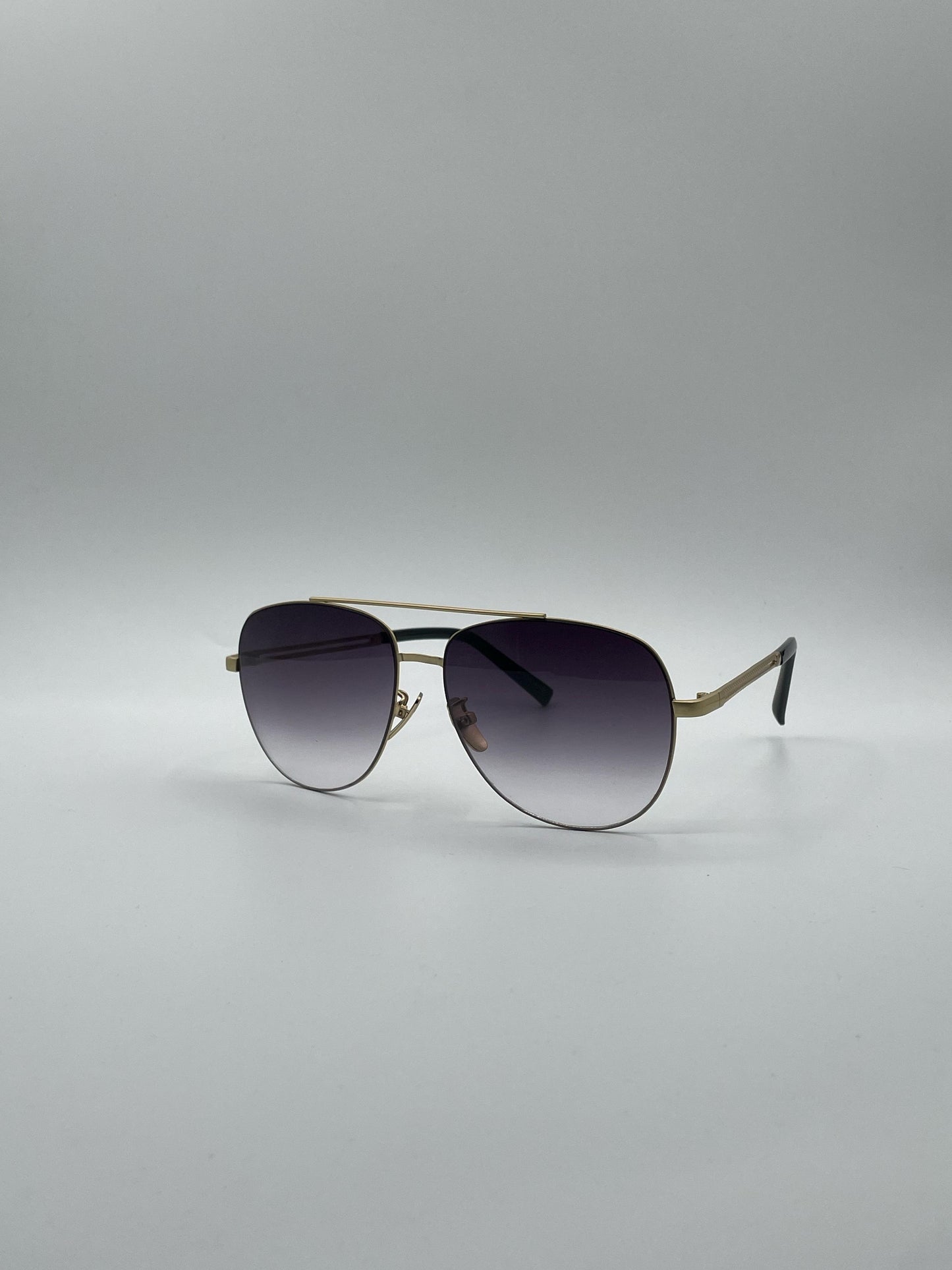 Aviator Black Thin Frame Sunglasses-169