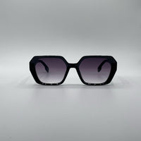 Geometric Black Frame Women's Sunglasses-174