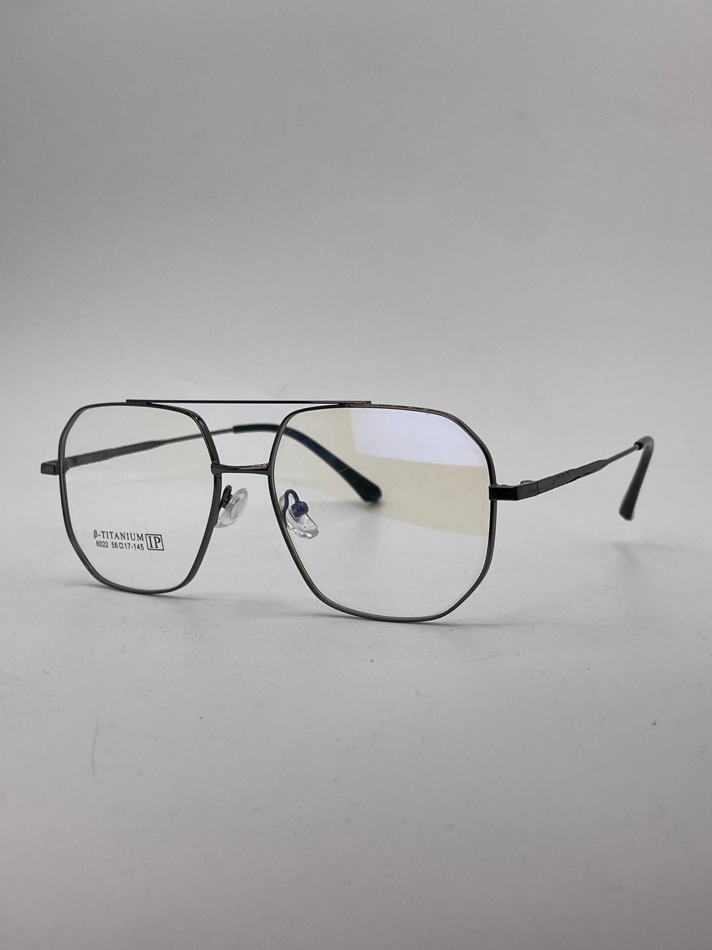 Grey titanium double bridge optics-453