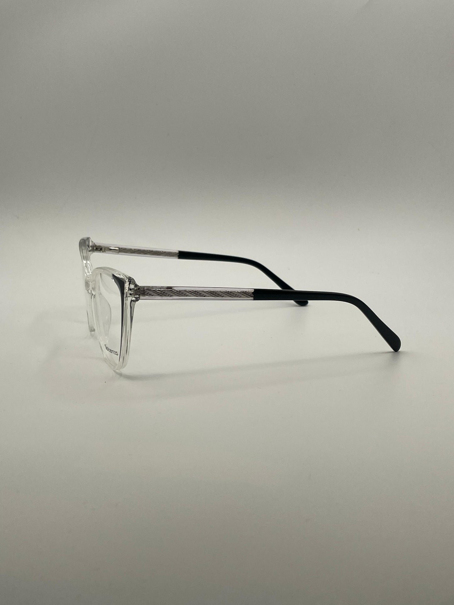 Cat Eye Translucent Black & White Frame Women's Optics-374