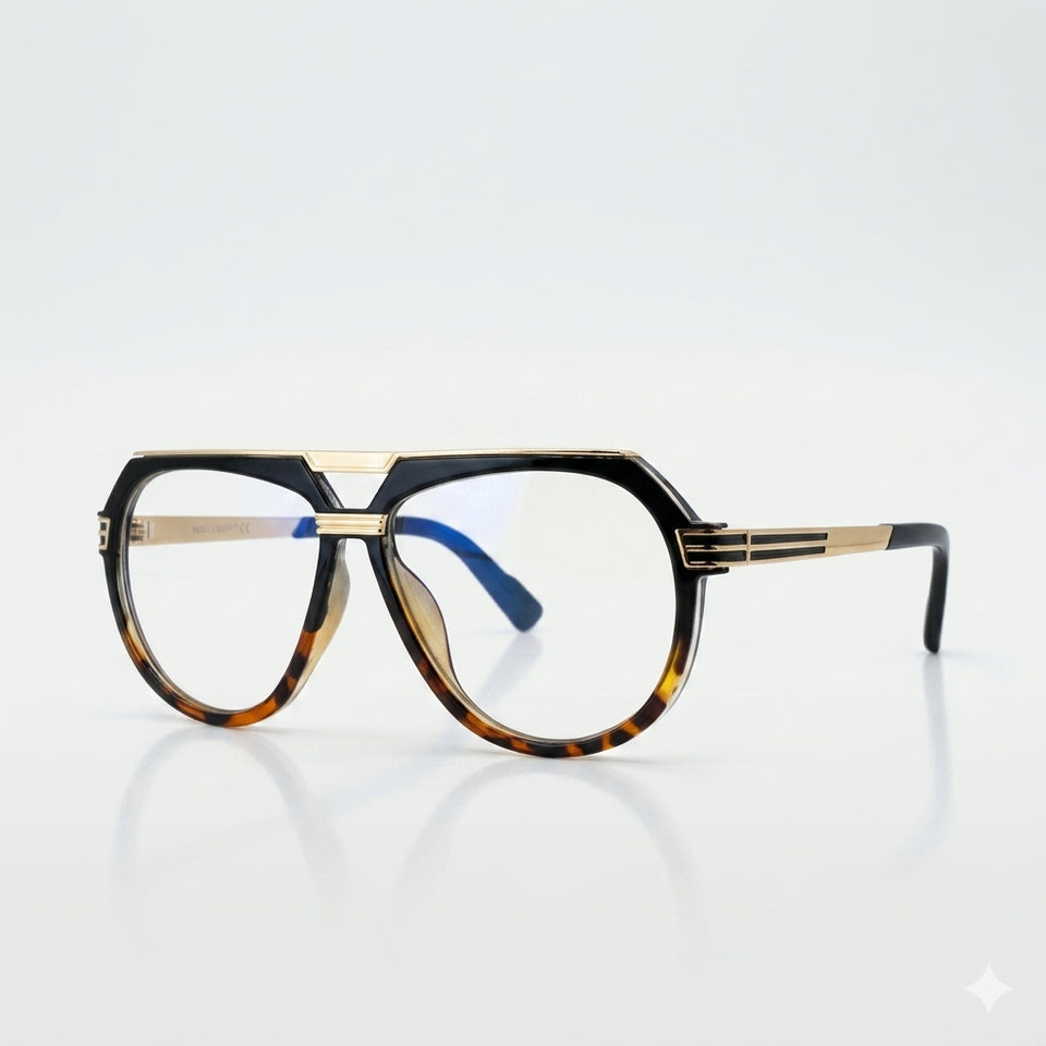 Black plastic with golden sticks optics-478