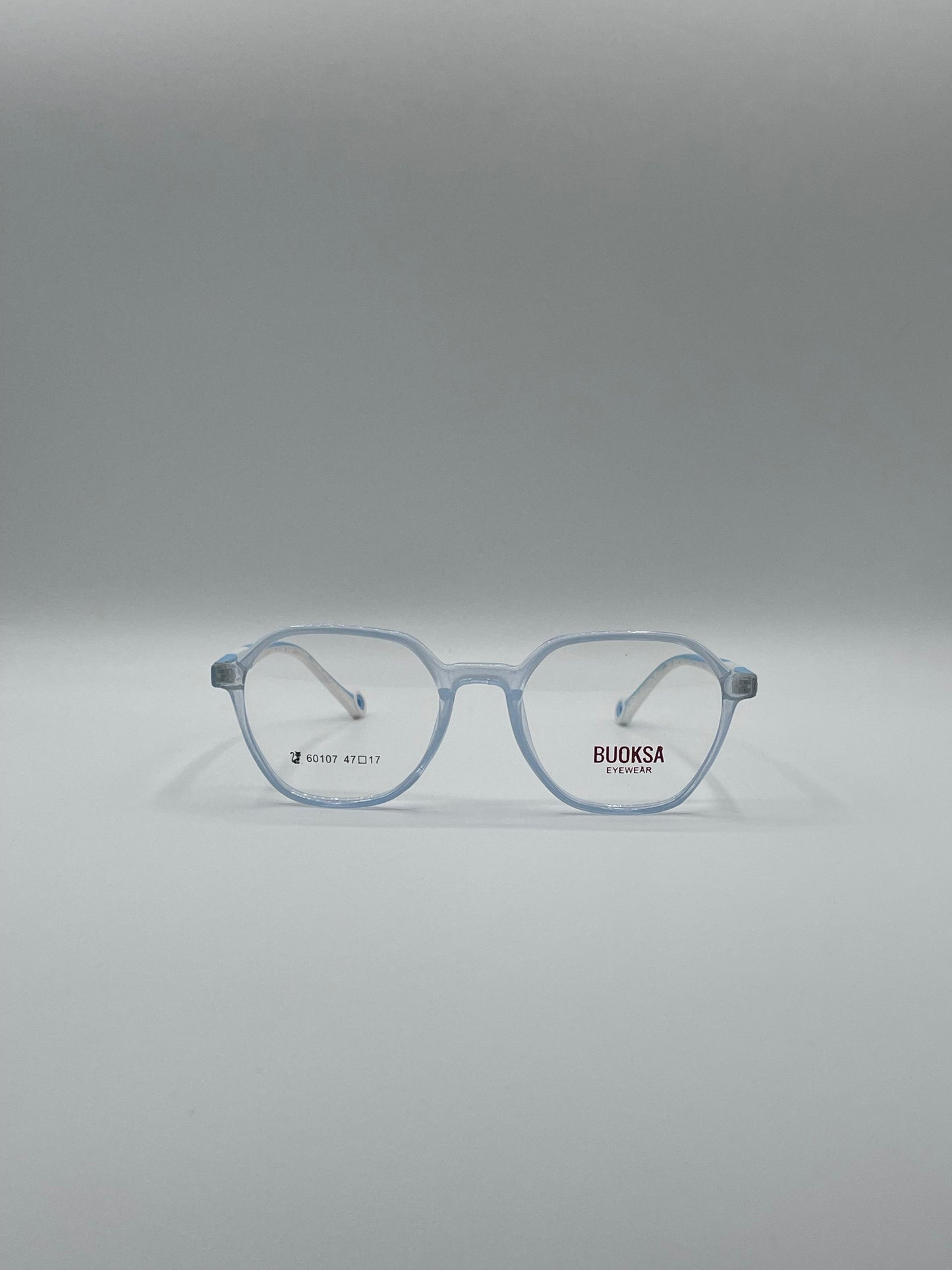 Soft Square Translucent Blue Frame Kids Optics-303