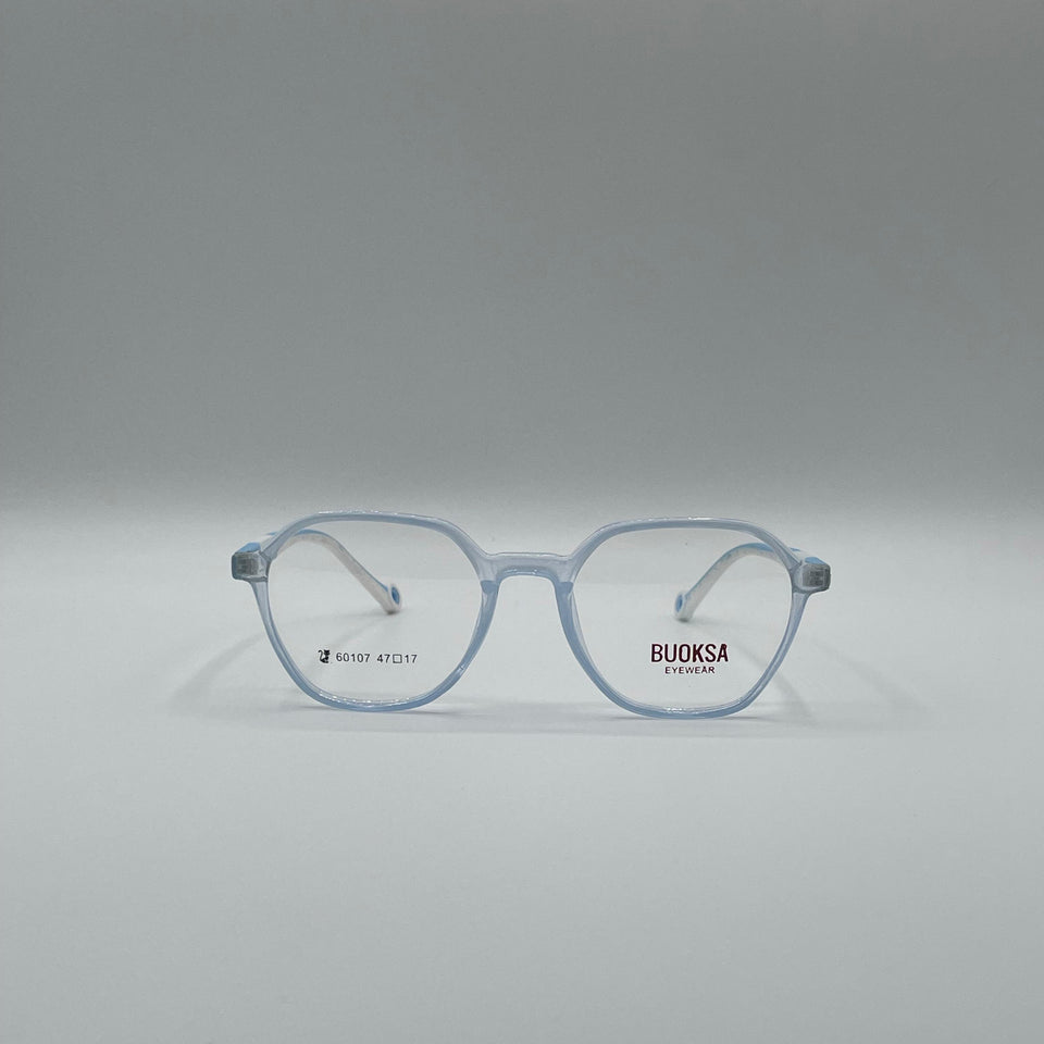 Soft Square Translucent Blue Frame Kids Optics-303