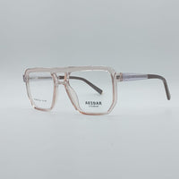 Geometrical Translucent Pink Frame Men's Optics-116