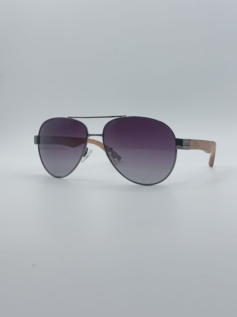 Aviator Thin Black Frame Unisex Sunglasses-005
