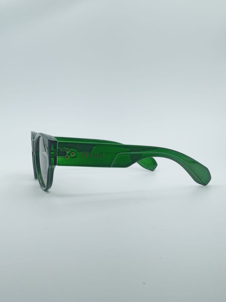 Circular Green Frame Women's Sunglasses-071