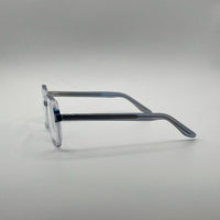 Soft Square Translucent Blue Frame Women's Optics-360