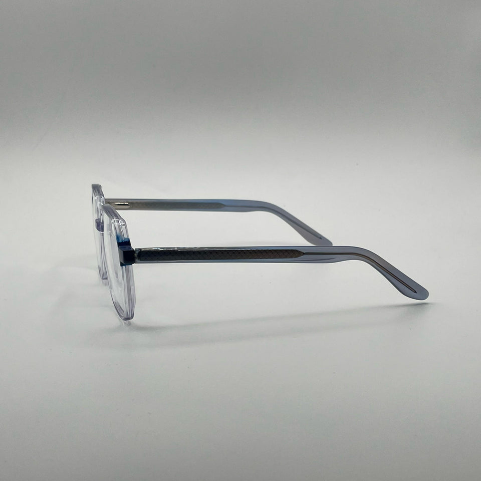 Soft Square Translucent Blue Frame Women's Optics-360