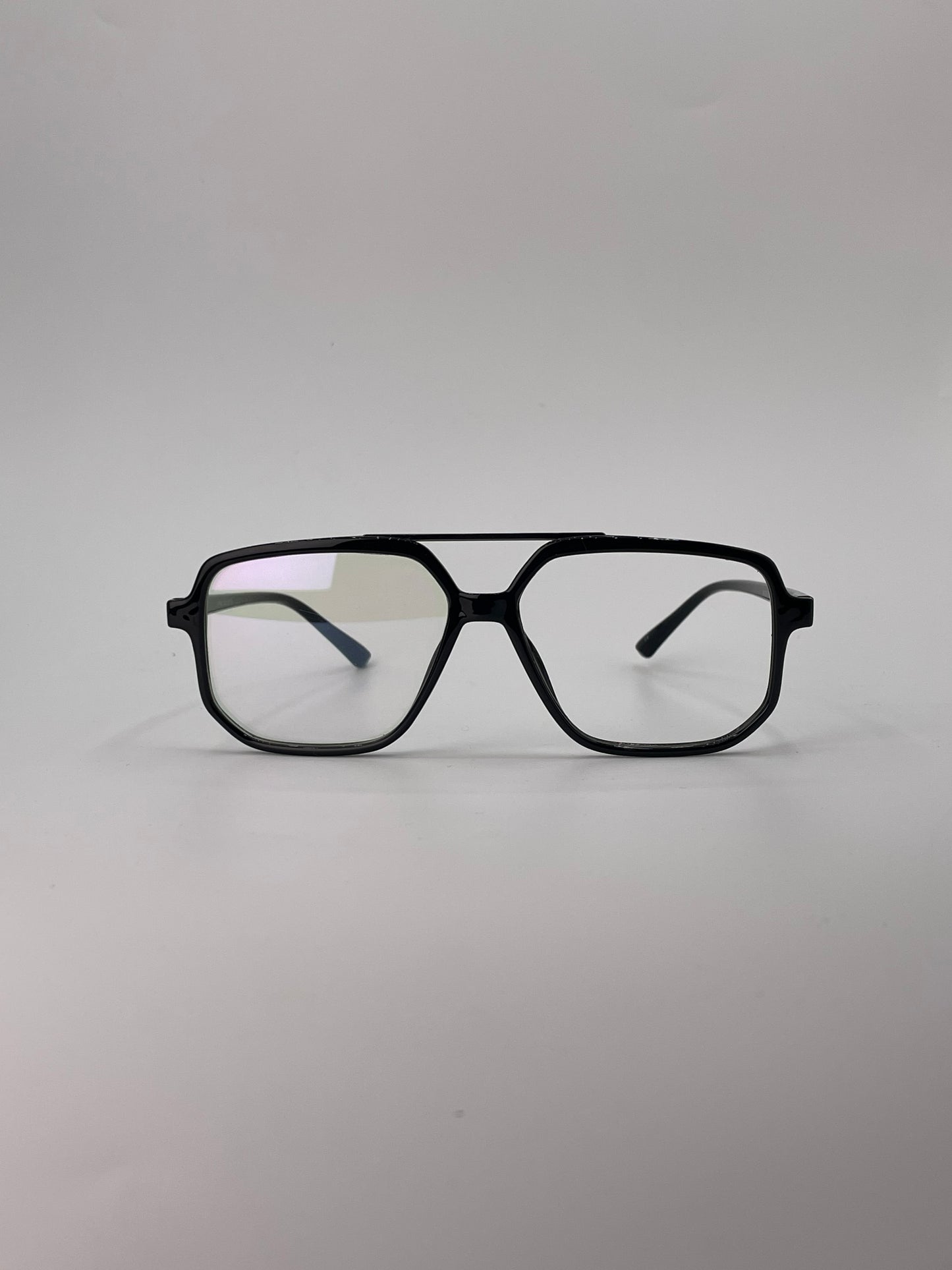 Square double-bridge Frame Optics-438