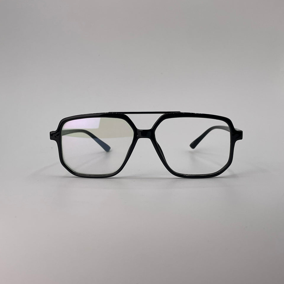 Square double-bridge Frame Optics-438