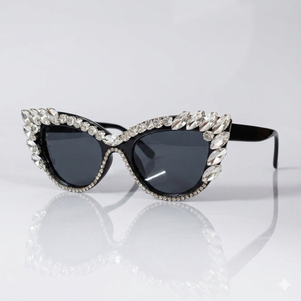 Cat eye diamond sunglass-296
