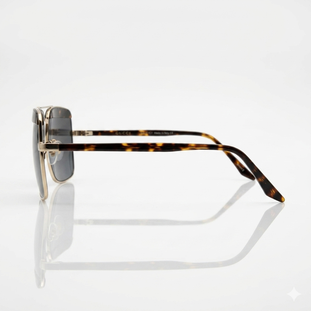 Square double bridge sunglass-336