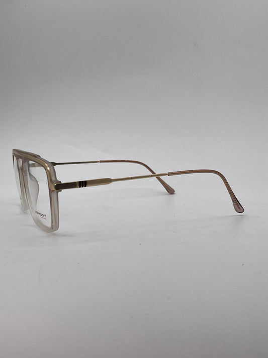 Matt brown double shade plastic square optics-469