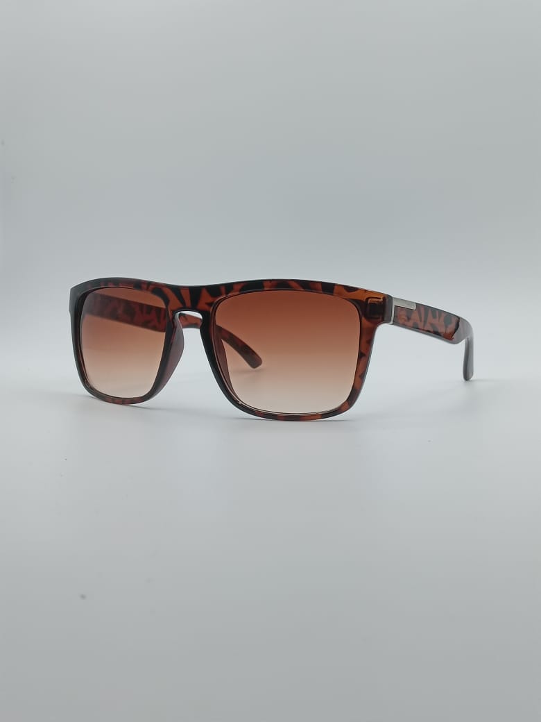 Acetate Tortoise Frame Unisex Sunglasses-018